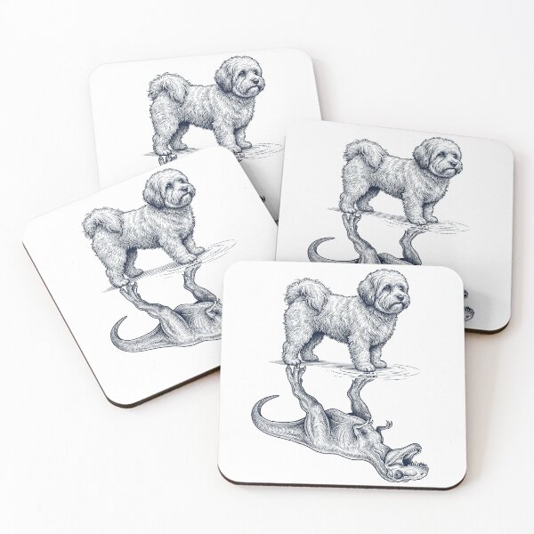 Item preview, Vintage Havanese Reflection T Rex Dinosaur Dog Lover designed and sold by TerryConnells.
