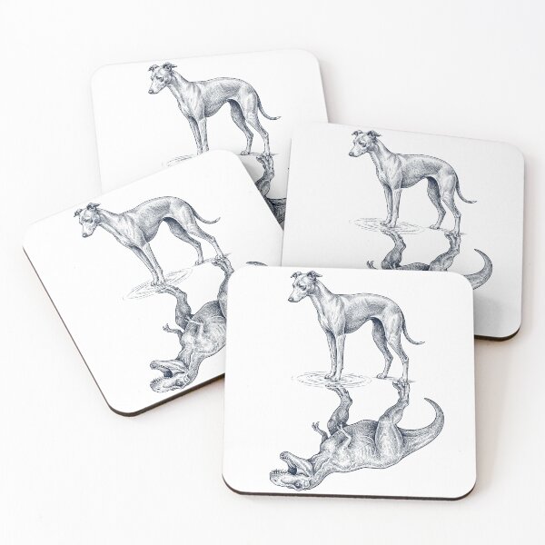 Item preview, Vintage Italian Greyhound Reflection T Rex Dinosaur Dog Lover designed and sold by TerryConnells.