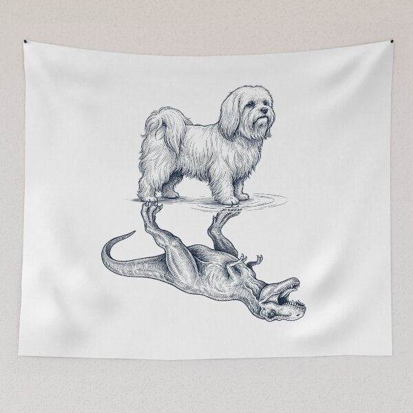 Item preview, Vintage Maltese Reflection T Rex Dinosaur Dog Lover designed and sold by TerryConnells.