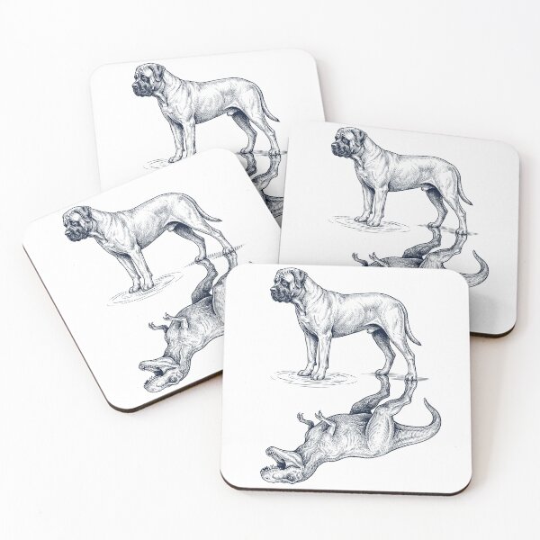 Item preview, Vintage Mastiff Reflection T Rex Dinosaur Dog Lover designed and sold by TerryConnells.