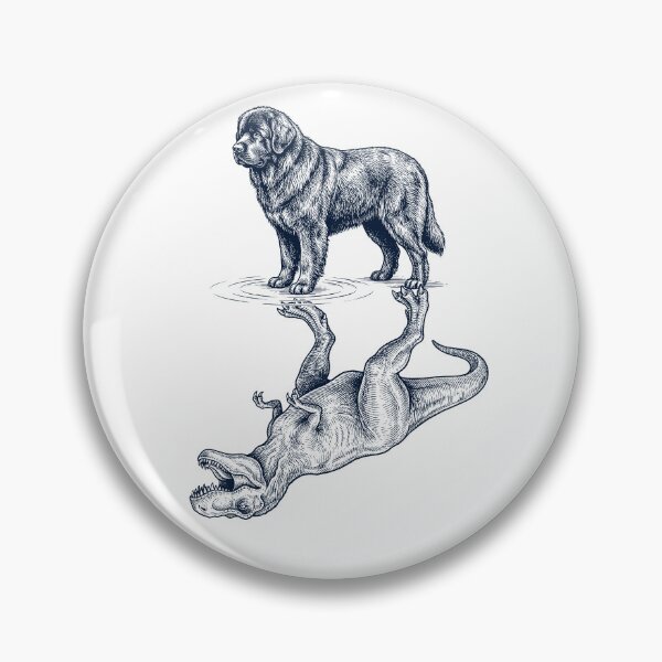 Item preview, Vintage Newfoundland Reflection T Rex Dinosaur Dog Lover designed and sold by TerryConnells.