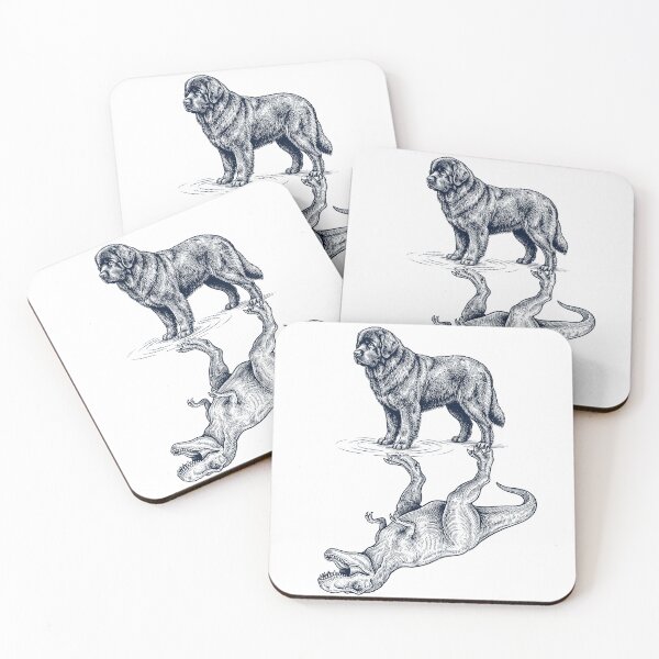Item preview, Vintage Newfoundland Reflection T Rex Dinosaur Dog Lover designed and sold by TerryConnells.