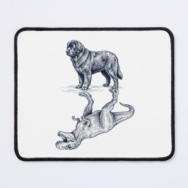 Item preview, Vintage Newfoundland Reflection T Rex Dinosaur Dog Lover designed and sold by TerryConnells.