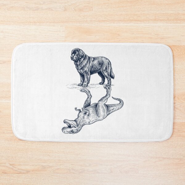 Item preview, Vintage Newfoundland Reflection T Rex Dinosaur Dog Lover designed and sold by TerryConnells.