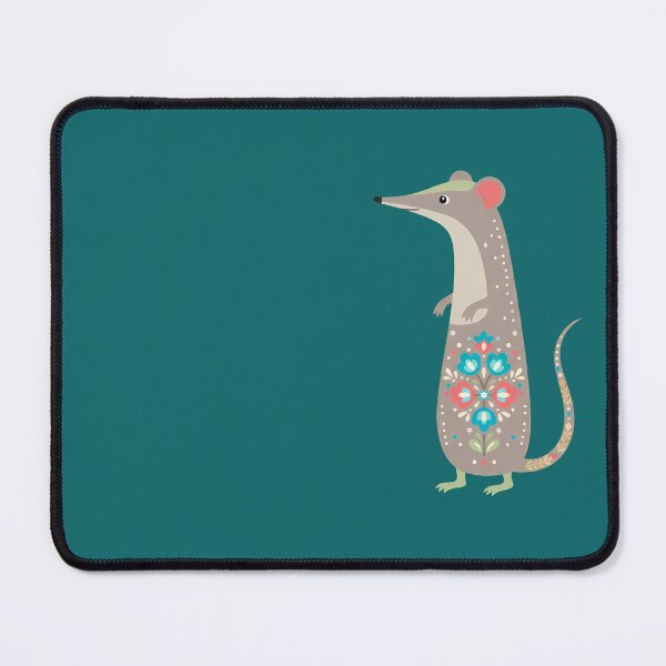 Item preview, Floral Folk Art Rat – Scandinavian Folk Art by heidiannemorris © designed and sold by FOLK ART FUSION by heidiannemorris.