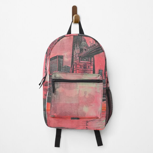 Item preview, Neon London Tower Bridge – Vintage Urban Grunge Art Print designed and sold by Amoiramosha.