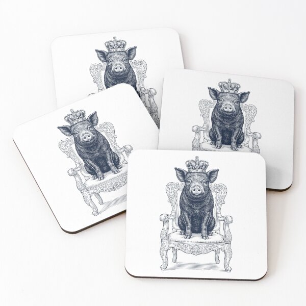 Item preview, Vintage Pig King Crown Funny Animal Lover designed and sold by DoodleTortle.