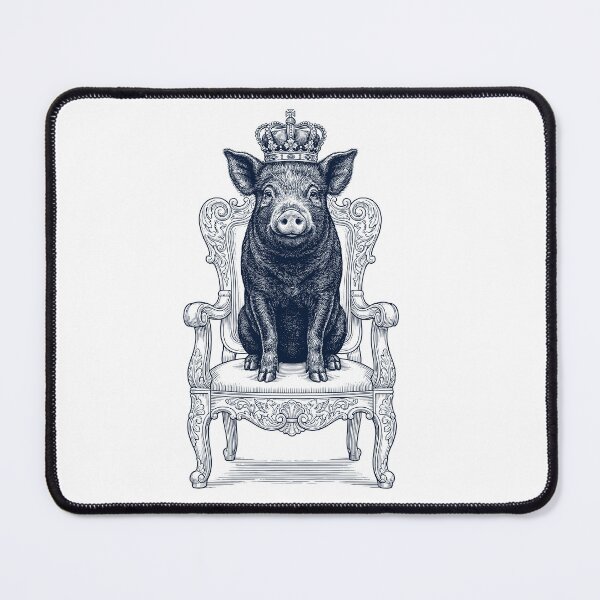 Item preview, Vintage Pig King Crown Funny Animal Lover designed and sold by DoodleTortle.
