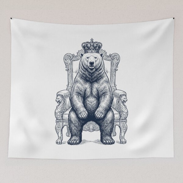 Item preview, Vintage Polar Bear King Crown Funny Animal Lover designed and sold by DoodleTortle.