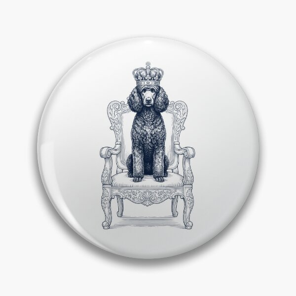 Item preview, Vintage Poodle King Crown Funny Dog Lover designed and sold by DoodleTortle.