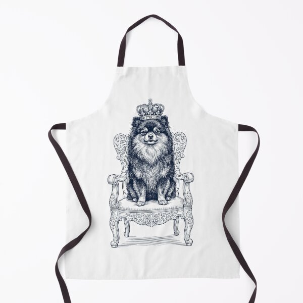 Artikelvorschau, Vintage Pomeranian King Crown Lustige Hundeliebhaber entworfen und verkauft von DoodleTortle.