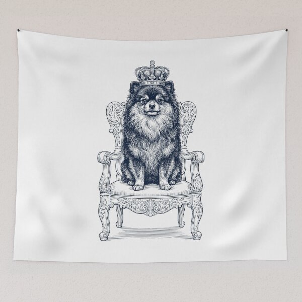 Item preview, Vintage Pomeranian King Crown Funny Dog Lover designed and sold by DoodleTortle.