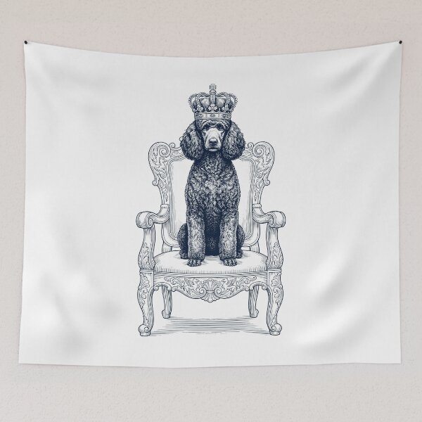 Item preview, Vintage Poodle King Crown Funny Dog Lover designed and sold by DoodleTortle.