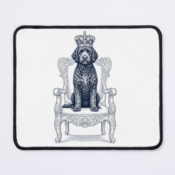 Item preview, Vintage Portuguese Water Dog King Crown Funny Dog Lover designed and sold by DoodleTortle.