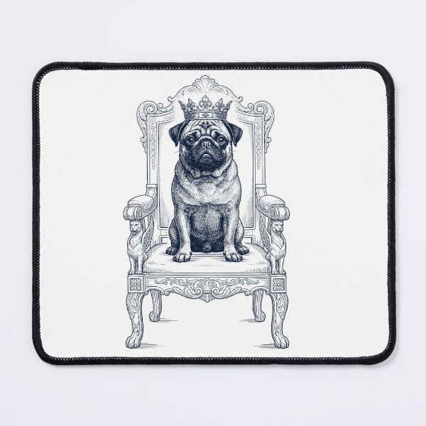 Item preview, Vintage Pug King Crown Funny Dog Lover designed and sold by DoodleTortle.