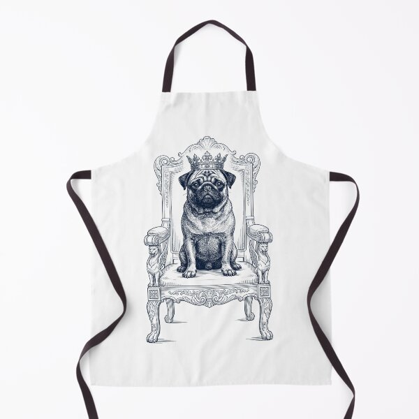 Item preview, Vintage Pug King Crown Funny Dog Lover designed and sold by DoodleTortle.