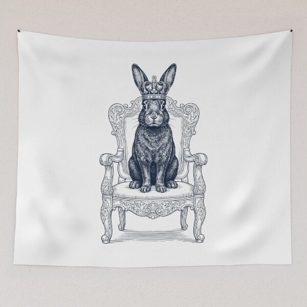 Item preview, Vintage Rabbit King Crown Funny Animal Lover designed and sold by DoodleTortle.