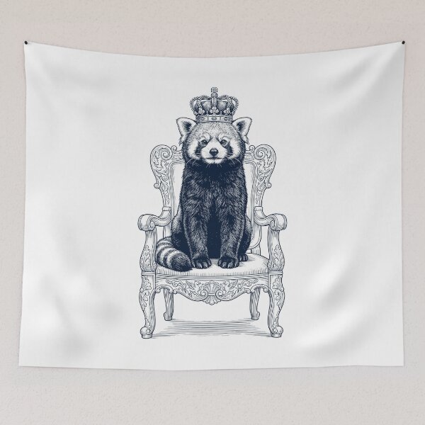 Item preview, Vintage Red Panda King Crown Funny Animal Lover designed and sold by DoodleTortle.
