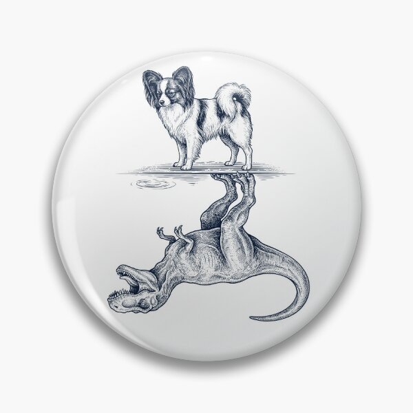 Item preview, Vintage Papillon Reflection T Rex Dinosaur Dog Lover designed and sold by TerryConnells.