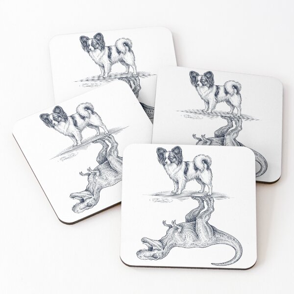Item preview, Vintage Papillon Reflection T Rex Dinosaur Dog Lover designed and sold by TerryConnells.