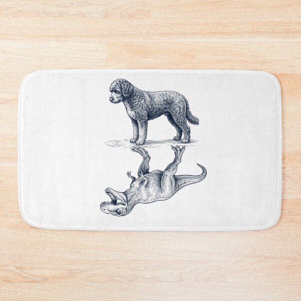 Item preview, Vintage Portuguese Water Dog Reflection T Rex Dinosaur Dog Lover designed and sold by TerryConnells.