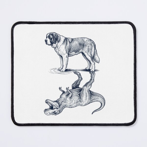Item preview, Vintage Saint Bernard Reflection T Rex Dinosaur Dog Lover designed and sold by TerryConnells.