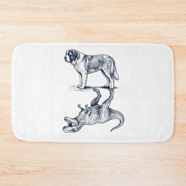 Item preview, Vintage Saint Bernard Reflection T Rex Dinosaur Dog Lover designed and sold by TerryConnells.