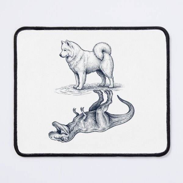 Item preview, Vintage Samoyed Reflection T Rex Dinosaur Dog Lover designed and sold by TerryConnells.