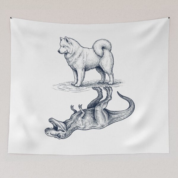 Item preview, Vintage Samoyed Reflection T Rex Dinosaur Dog Lover designed and sold by TerryConnells.