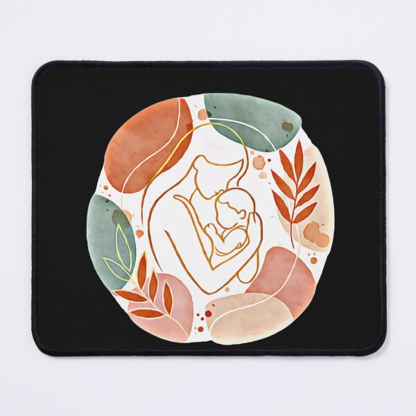 Item preview, Boho Mother and Child Line Art Watercolor Design designed and sold by Lozarux.