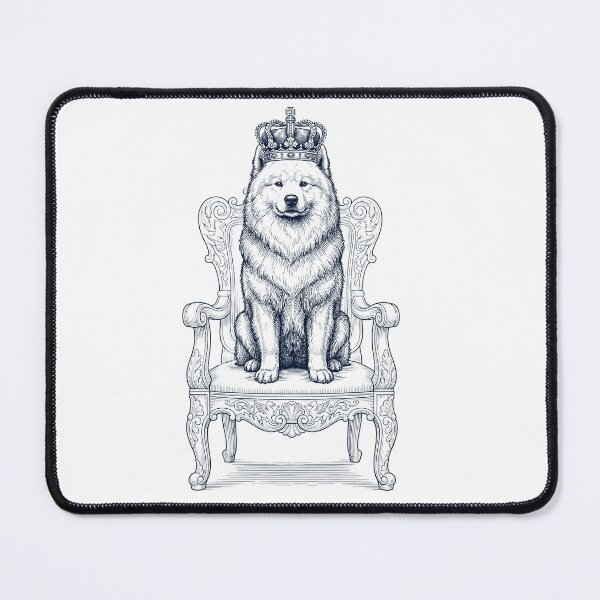 Item preview, Vintage Samoyed King Crown Funny Dog Lover designed and sold by DoodleTortle.