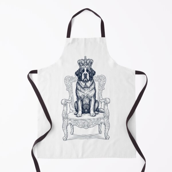 Artikelvorschau, Vintage-Königskrone für Bernhardiner – ein lustiges Geschenk für Hundeliebhaber entworfen und verkauft von DoodleTortle.