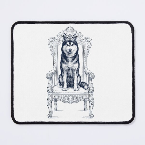 Item preview, Vintage Siberian Husky King Crown Funny Dog Lover designed and sold by DoodleTortle.
