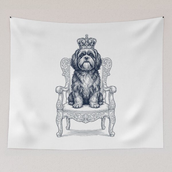 Item preview, Vintage Shih Tzu King Crown Funny Dog Lover designed and sold by DoodleTortle.
