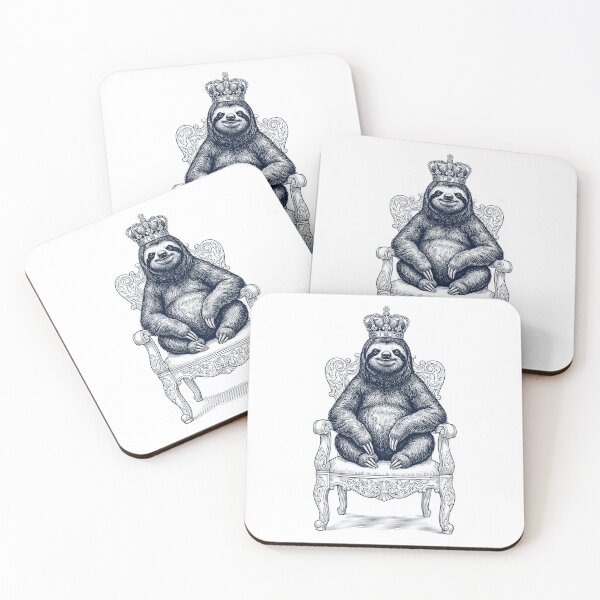 Item preview, Vintage Sloth King Crown Funny Animal Lover designed and sold by DoodleTortle.