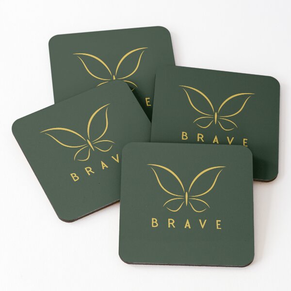 Item preview, Minimalist Gold Butterfly Brave – Nature Line Art designed and sold by Slow Vibes Designs.