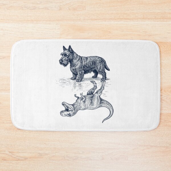 Item preview, Vintage Scottish Terrier Reflection T Rex Dinosaur Dog Lover designed and sold by TerryConnells.