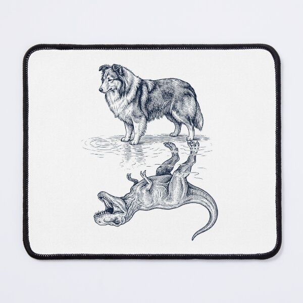 Item preview, Vintage Shetland Sheepdog Reflection T Rex Dinosaur Dog Lover designed and sold by TerryConnells.
