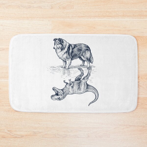 Item preview, Vintage Shetland Sheepdog Reflection T Rex Dinosaur Dog Lover designed and sold by TerryConnells.