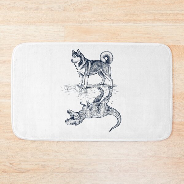 Item preview, Vintage Siberian Husky Reflection T Rex Dinosaur Dog Lover designed and sold by TerryConnells.