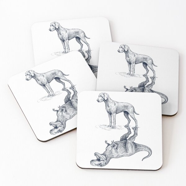 Item preview, Vintage Weimaraner Reflection T Rex Dinosaur Dog Lover designed and sold by TerryConnells.