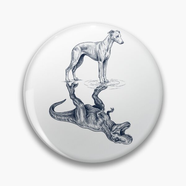 Item preview, Vintage Whippet Reflection T Rex Dinosaur Dog Lover designed and sold by TerryConnells.