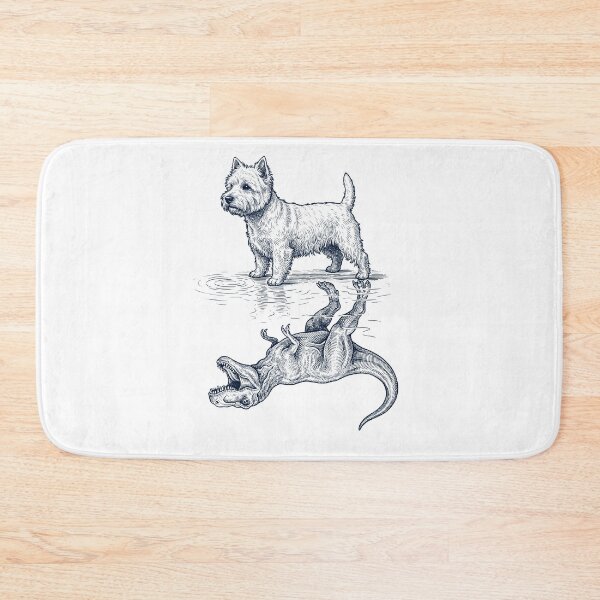 Item preview, Vintage West Highland White Terrier Reflection T Rex Dinosaur Dog Lover designed and sold by TerryConnells.