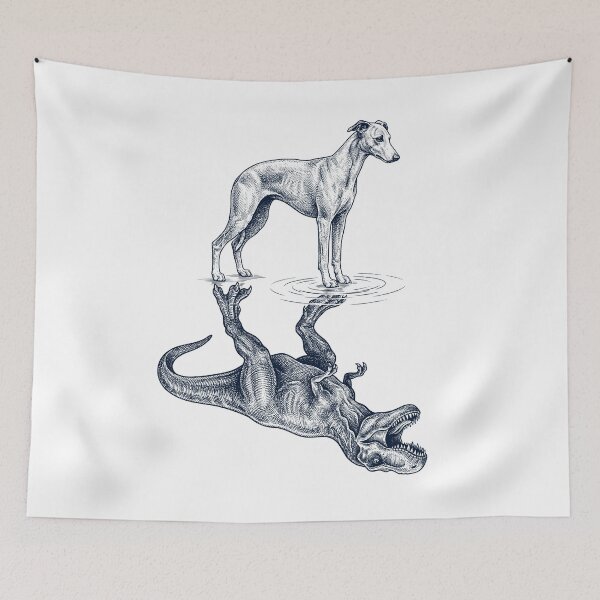 Item preview, Vintage Whippet Reflection T Rex Dinosaur Dog Lover designed and sold by TerryConnells.