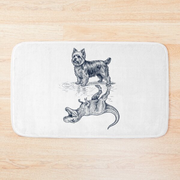 Item preview, Vintage Yorkshire Terrier Reflection T Rex Dinosaur Dog Lover designed and sold by TerryConnells.
