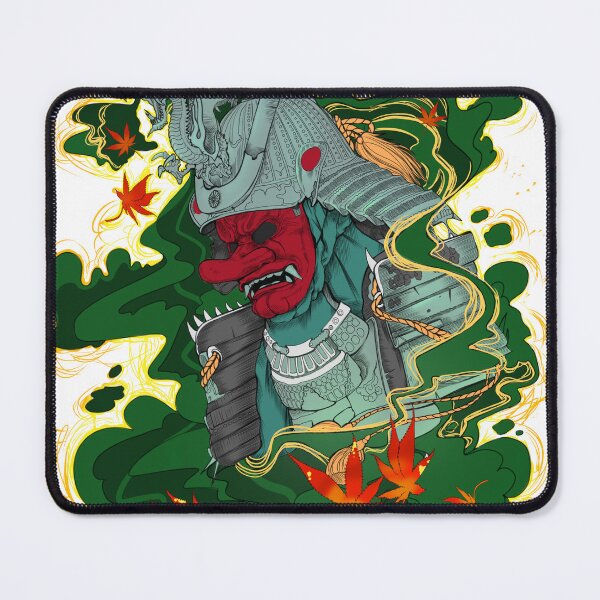 Item preview, Samurai Mask Dragon Leaves Autumn Japanese Art Tattoo Gift designed and sold by CLC54.