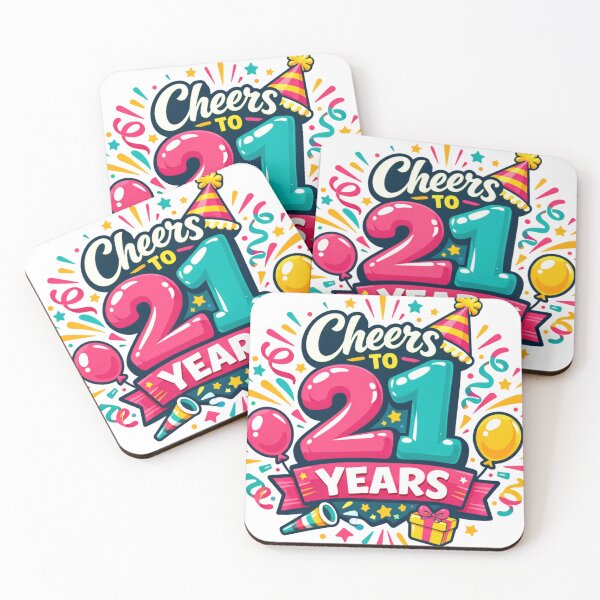 Item preview, Cheers to 21 Years – Funny 21st Birthday Milestone Celebration Design designed and sold by rushaib.