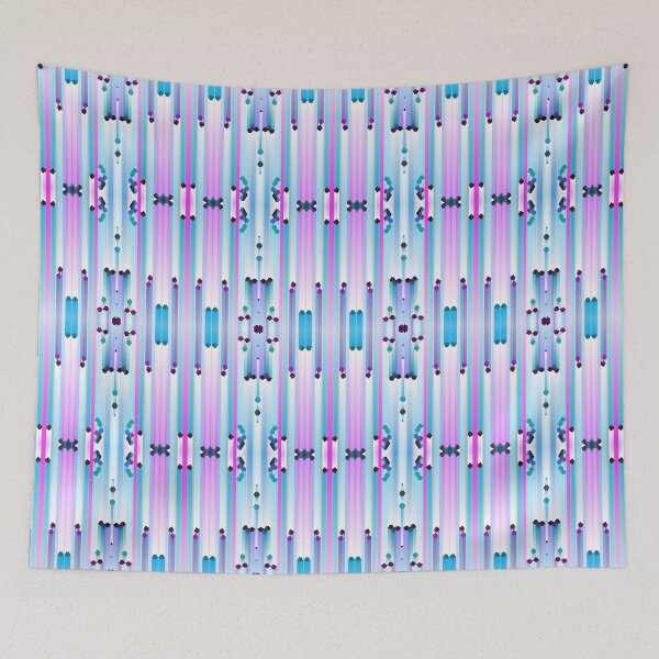 Item preview, Colorful abstract seamless pattern with vertical neon stripes designed and sold by ScreenPin.