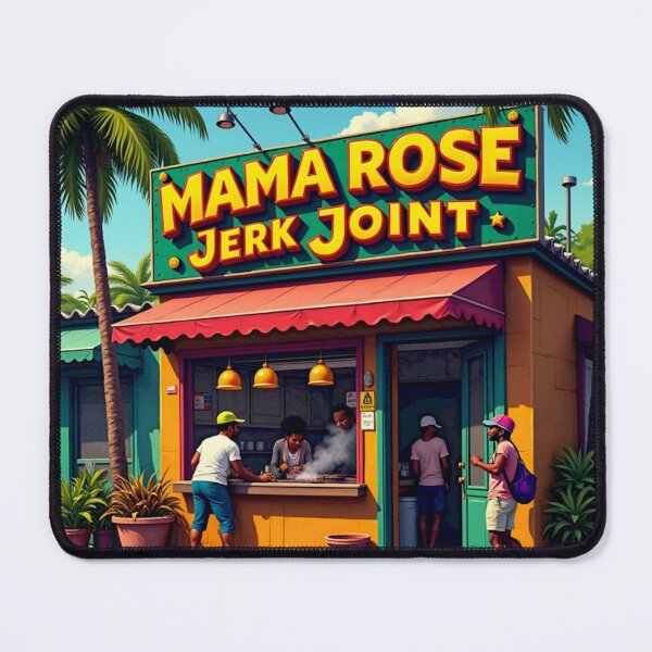 Item preview, What’s Cooking at Mama Rose’s Jerk Spot? designed and sold by mittie101.