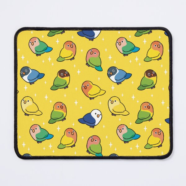 Item preview, Tiny lovebirds in yellow designed and sold by Erika Vaigel Creations.